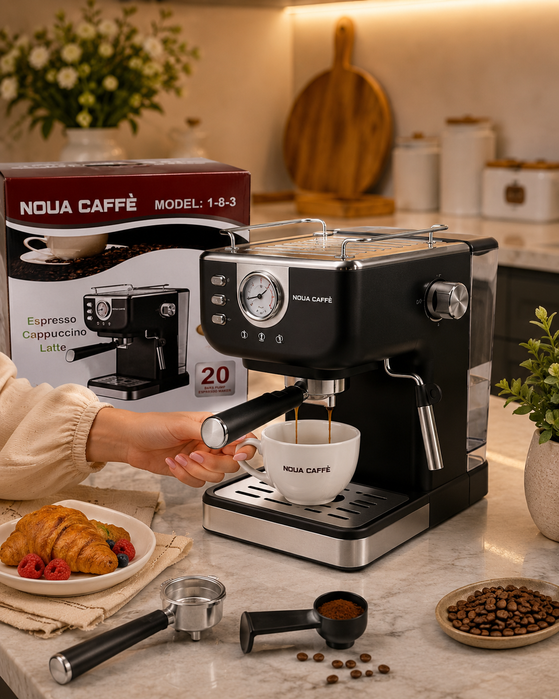 اسپرسوساز نوا کافه Noua Caffè مدل183| 2200 وات 20 بار