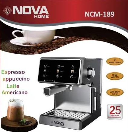 اسپرسوساز نوا هوم مدل NCM-189، 1500 وات، 25 بار